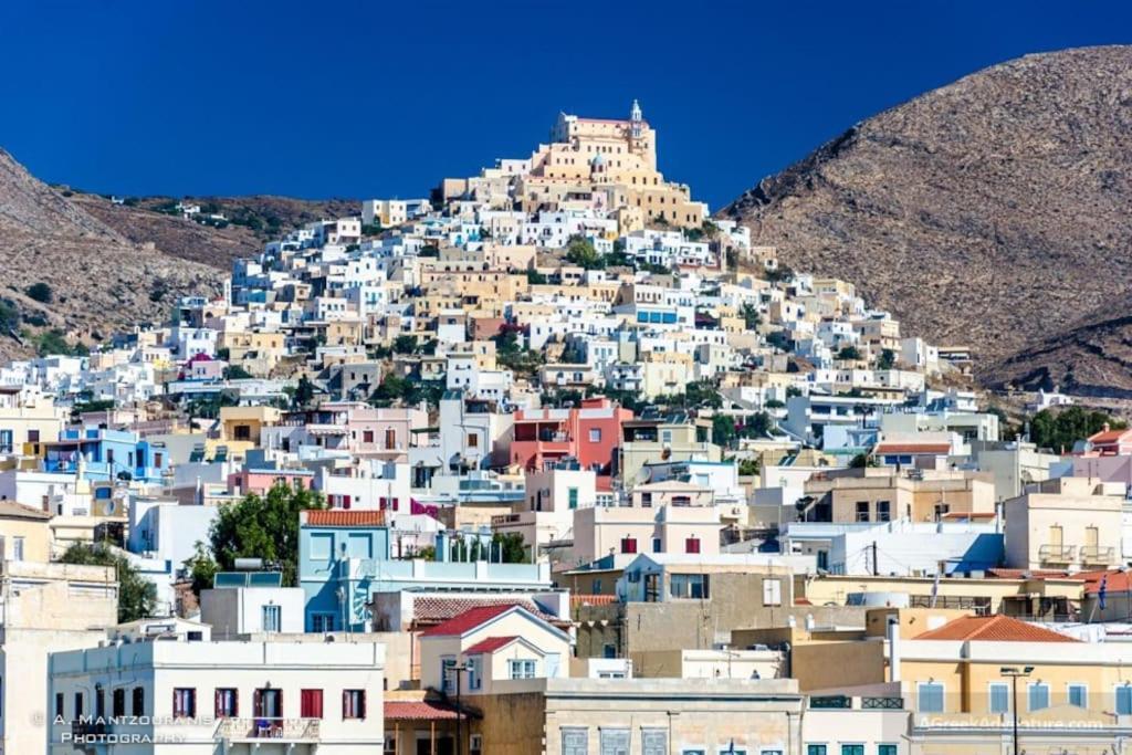 Ano Syros Marvellous Oven Apartment Bagian luar foto